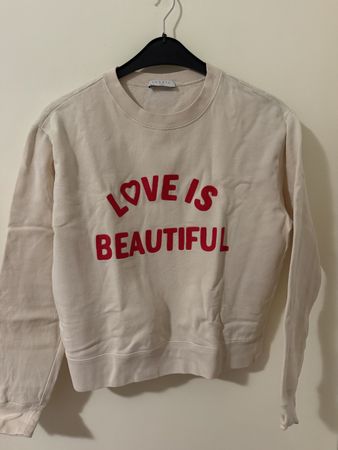 2 Sweat court inscription "LOVE IS BEAUTIFUL" taille