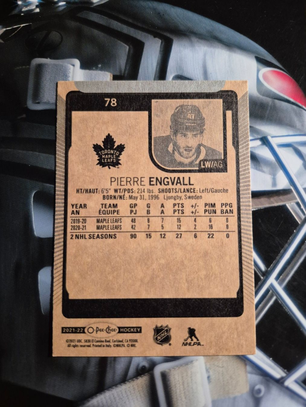 NHL Carte collezionabili: NHL Pierre Engvall Toronto Maple Leafs – Usato da Treiten venduto da Sauber73 1