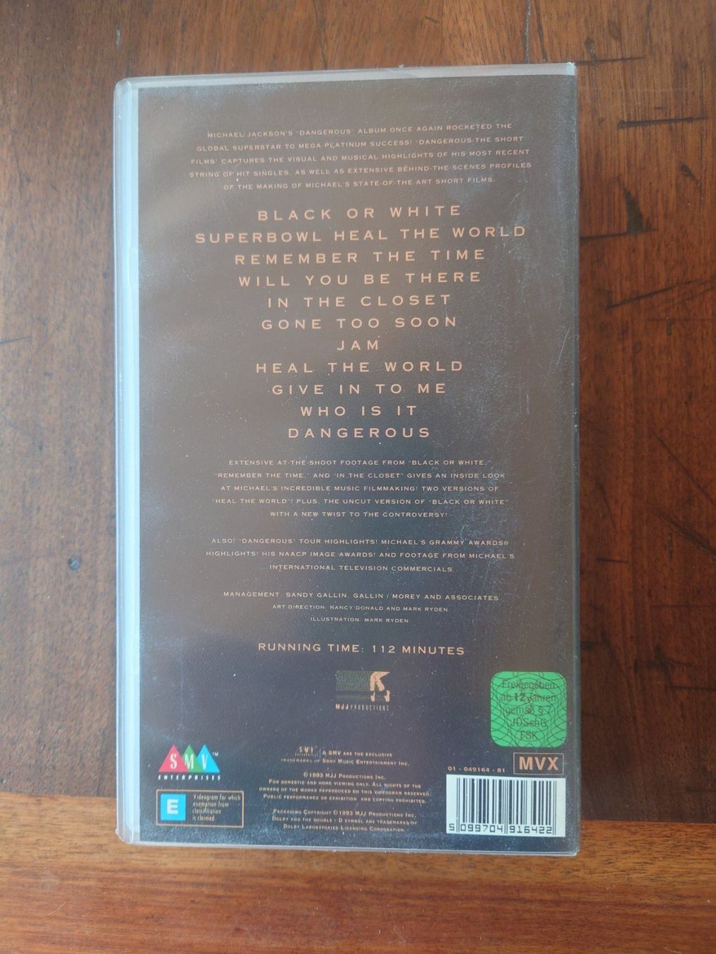 Tutti i VHS: Michael Jackson VHS "DANGEROUS the short film" – Usato da Savièse venduto da coeur88 1