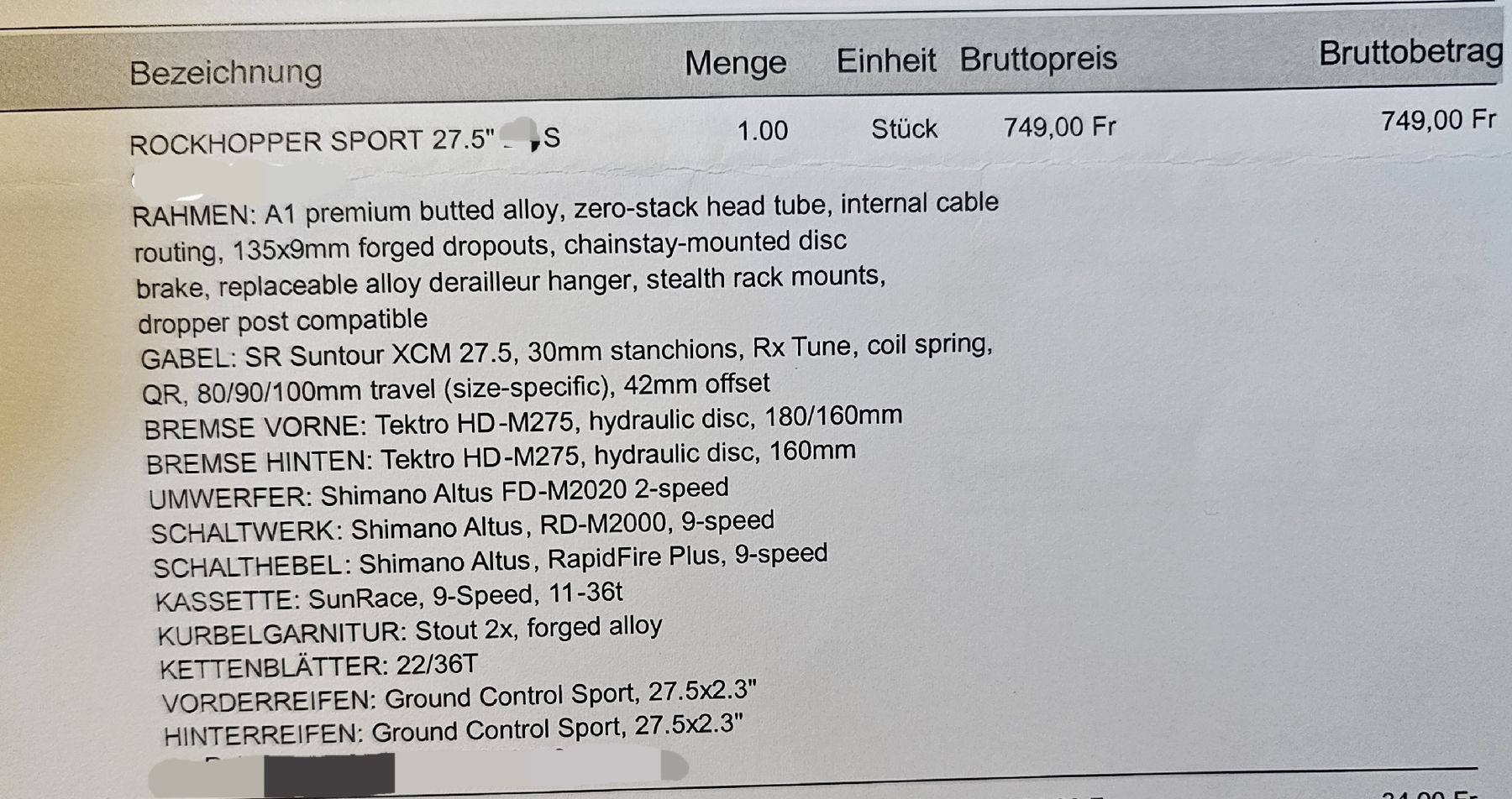 Specialized Velos: Specialized Rockhopper 27.5" S - Top Zustand! – Gebraucht aus Kirchberg SG von T.Z. 6