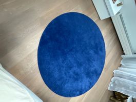 Teppich rund blau