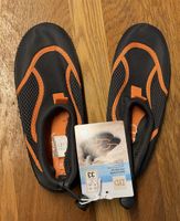 Badeschuhe Kinder L&D schwarz orange Grösse 33 neu