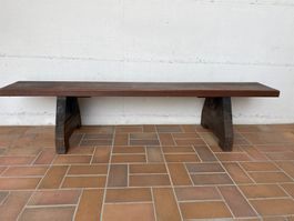 Holzbank braun rustikal Länge 200 cm