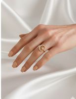 Auralyn Ring Mond - Silber 925 Gold 14K Zirkonia - NEU