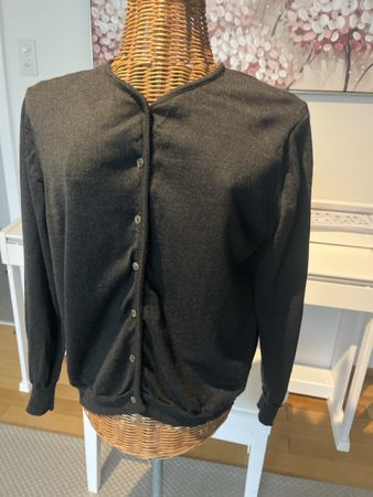 Wolljacke, Khaki-Grau, 100% Schurwolle, 38