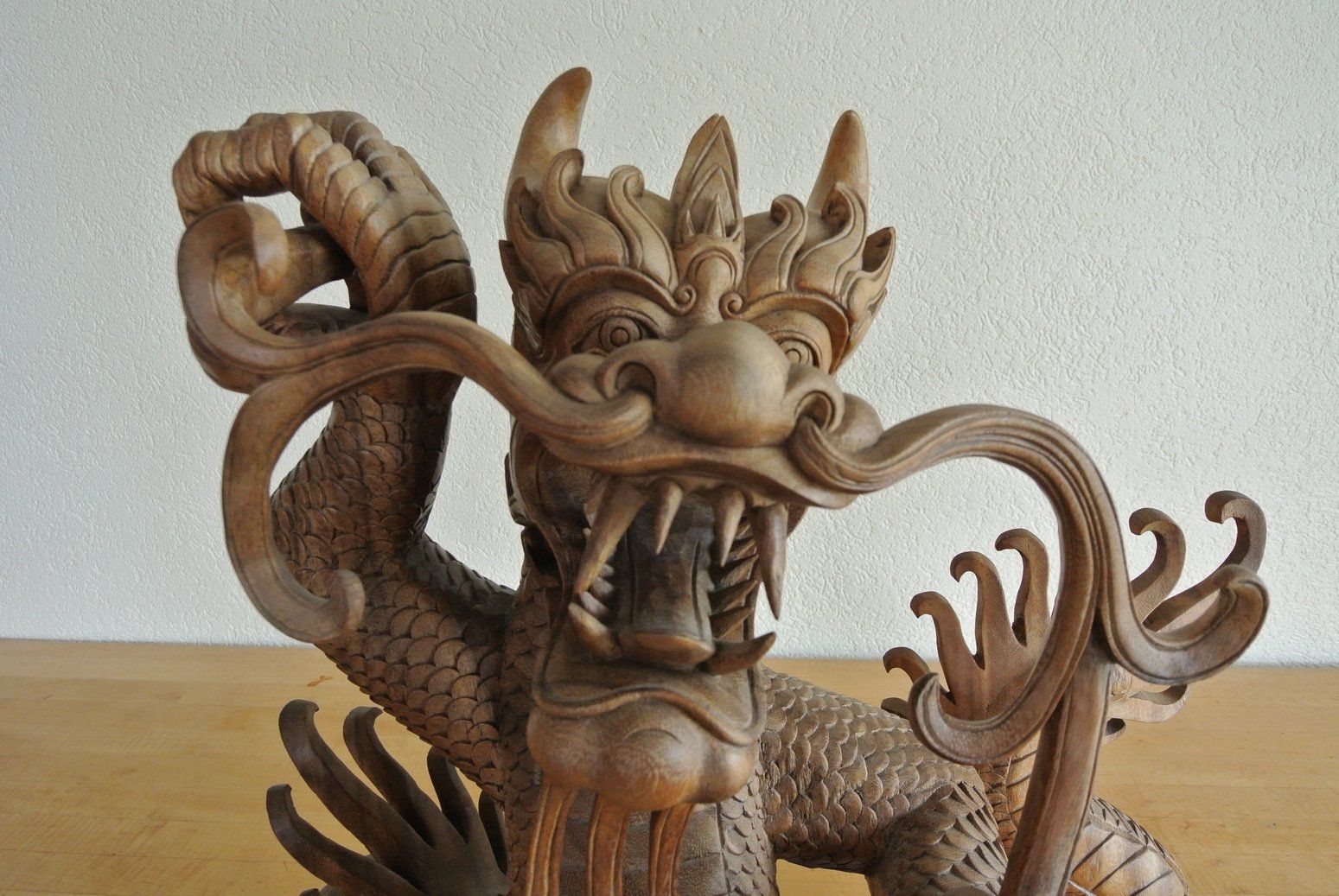 Holzartikel: Drachen Skulptur Massiv Teak Holz – Neu (gemäss Beschreibung) aus Winterthur von owight 4