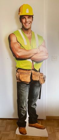 Bauarbeiter Pappaufsteller