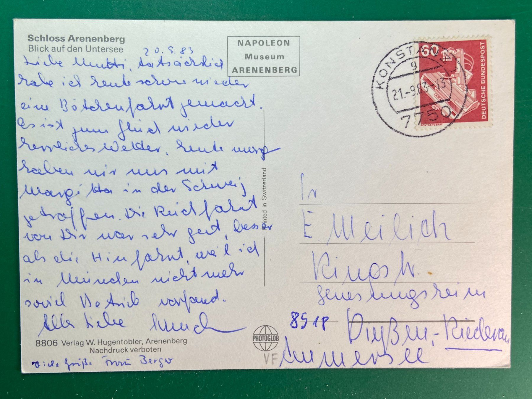 Cartes postales: Schloss Arenenberg – D'occasion à Steg VS par danwer74 1