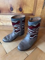 Handgemachte Vintage Kelim Lederstiefel Gr. 39