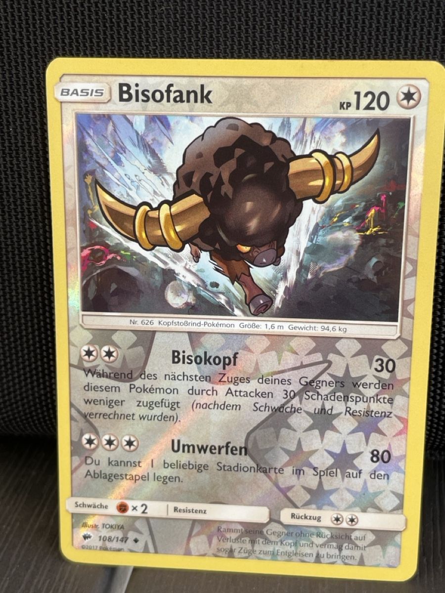 Pokémon Carte collezionabili: Bisofank 108/147 reverse – Usato da Hugelshofen venduto da Suimosa