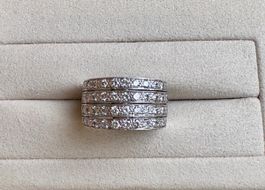 Bague bandeau pavée diamants multi rangs T 52