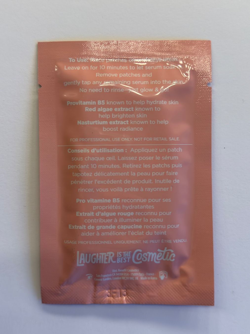 Cura del viso: Benefit Augenmaske - nach waxing – Nuovo e nell'imballaggio originale da Dübendorf venduto da Daniel_6m5g 1