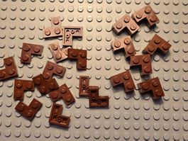 Lego 21 x Stein/ Winkel/ Ecke rotbraun