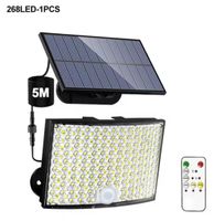 Lampe solaire d'extérieur 268 LED  détecteur de mouvement