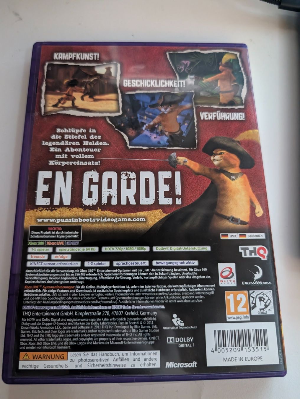 Microsoft Giochi: Der Gestiefelte Kater Xbox 360 Game – Usato da Hünenberg See venduto da SpecialEditionGaming 2