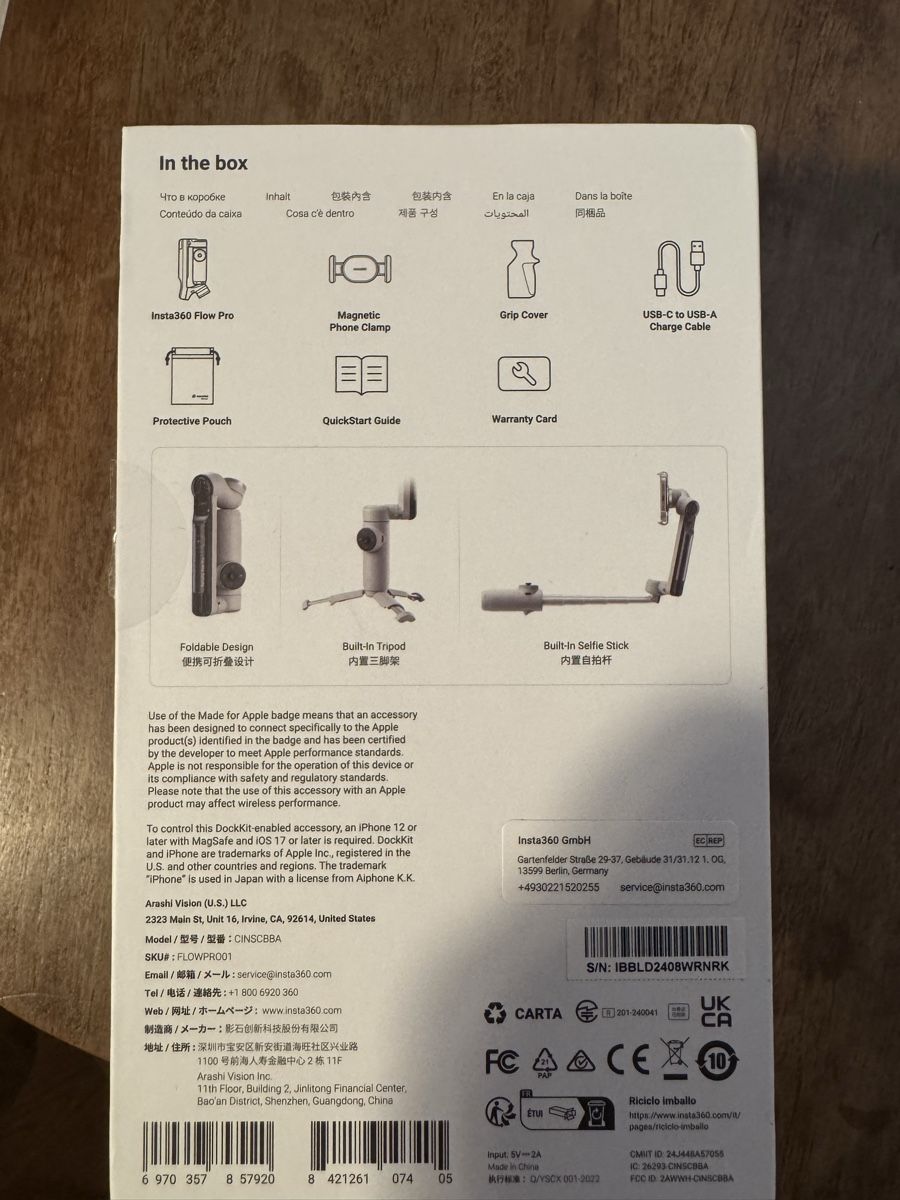 Insta360 Unità & Adattatore: Insta360 Flow Pro - Gimbal Smartphone iPhone Android – Usato da Lausanne venduto da FrankAhzz 1
