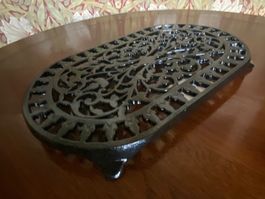 Made in England VICTOR large oval trivet Untersetzer SCHWARZ