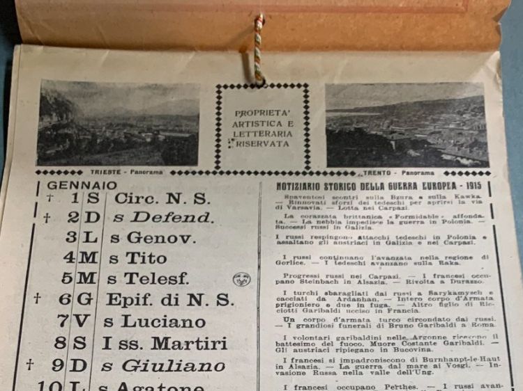 Kalender: Croce Rossa - Calendario 1916 – Gebraucht aus Sorengo von 74in 4