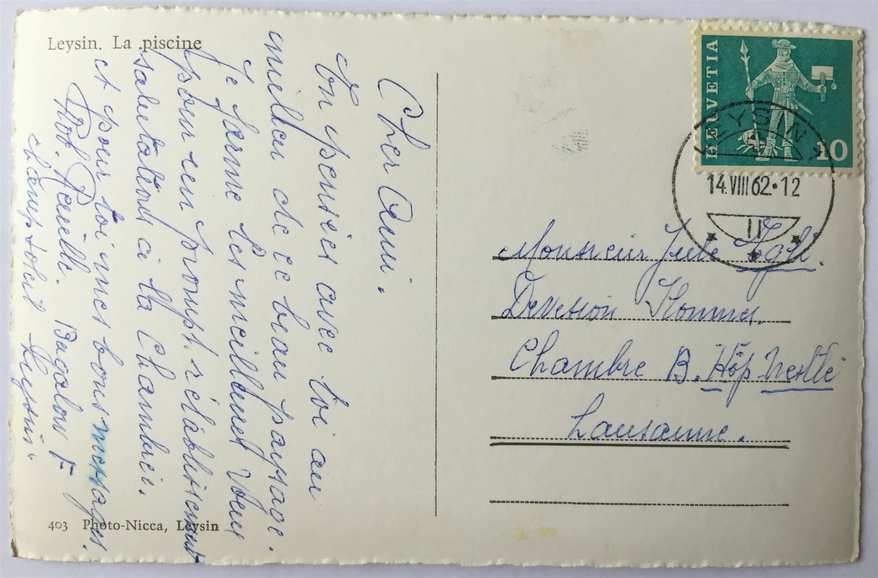 Cartoline postali: LEYSIN La piscine – Usato da Jona venduto da philajona 1