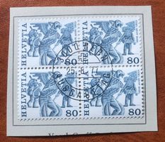 4 er Block Nr.601 mit Papier Stempel Bern   