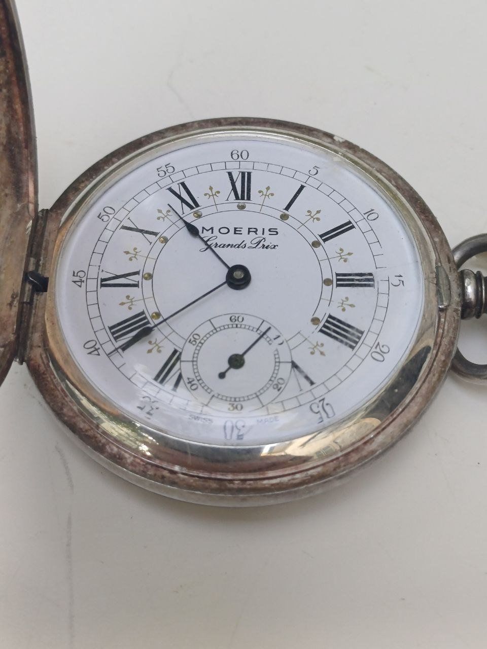 Moeris Uhren: Moeris Grand Prix Taschenuhr – Defekt aus Bern von Yunkom 1