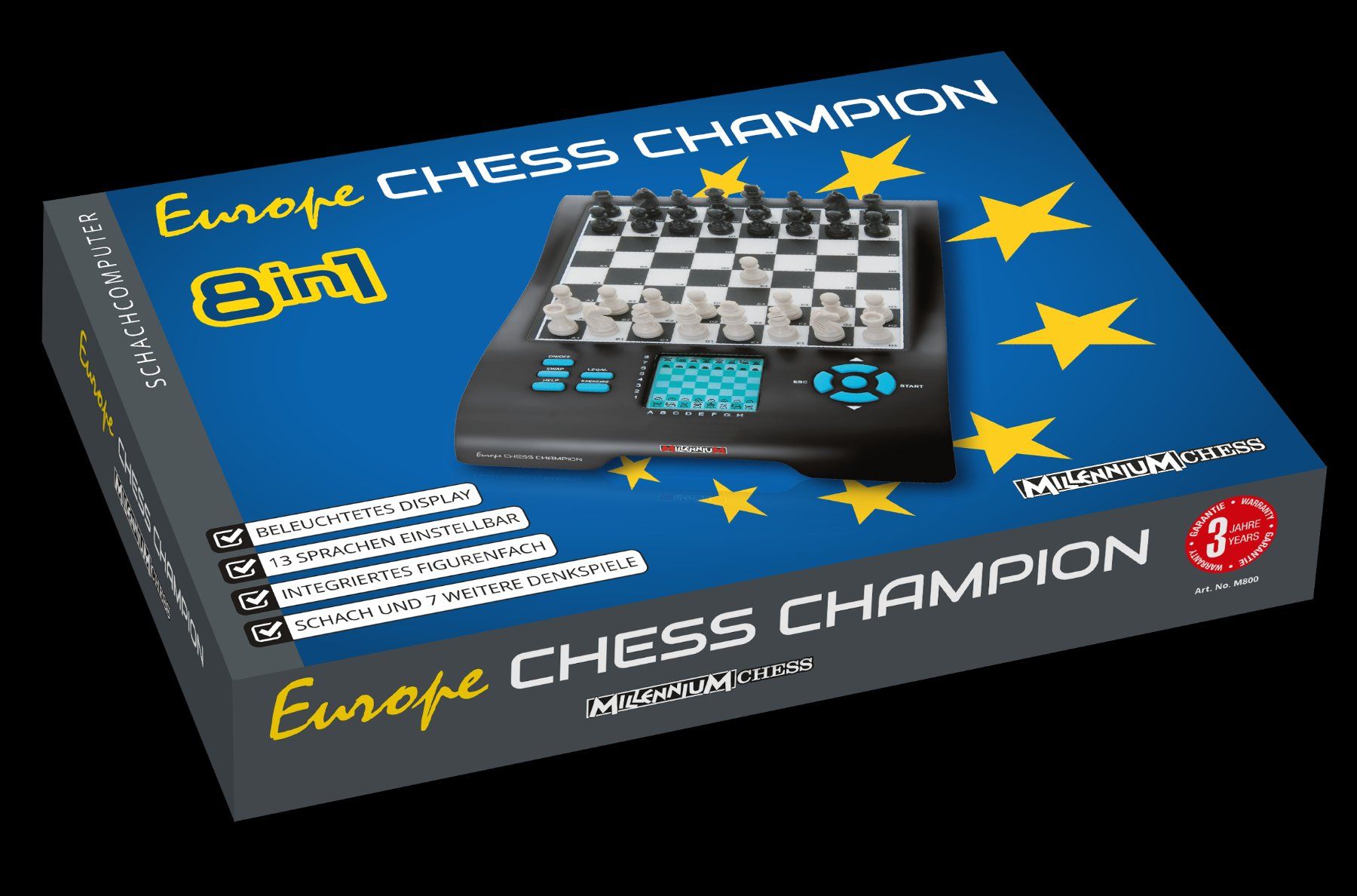 Giochi: SCHACHCOMPUTER -EUROPE CHESS CHAMPION 8 in 1 – Nuovo e nell'imballaggio originale da Chur venduto da Artona0903