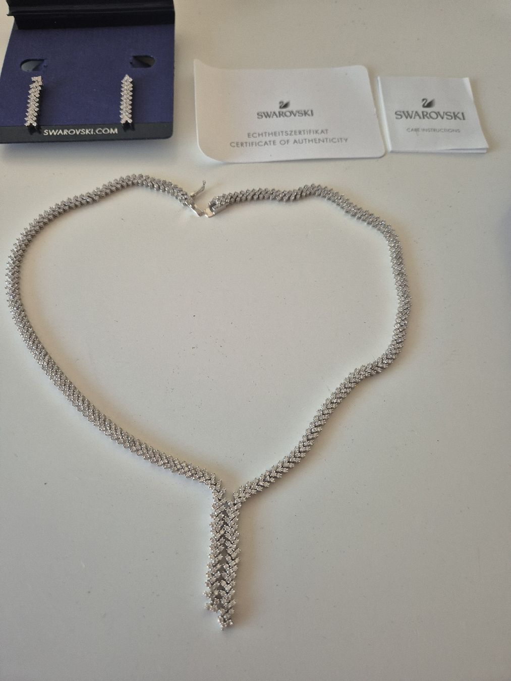 Swarovski Sonstiger Schmuck: Swarovski Silver necklace and earrings set – Neu (gemäss Beschreibung) aus Basel von Elena_02 1