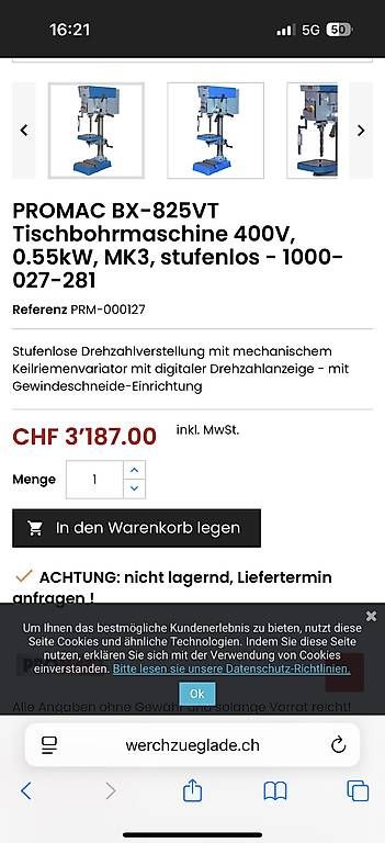 Bohrmaschinen: Ständerbohrmaschine – Gebraucht aus Klosters von Maschi93 1
