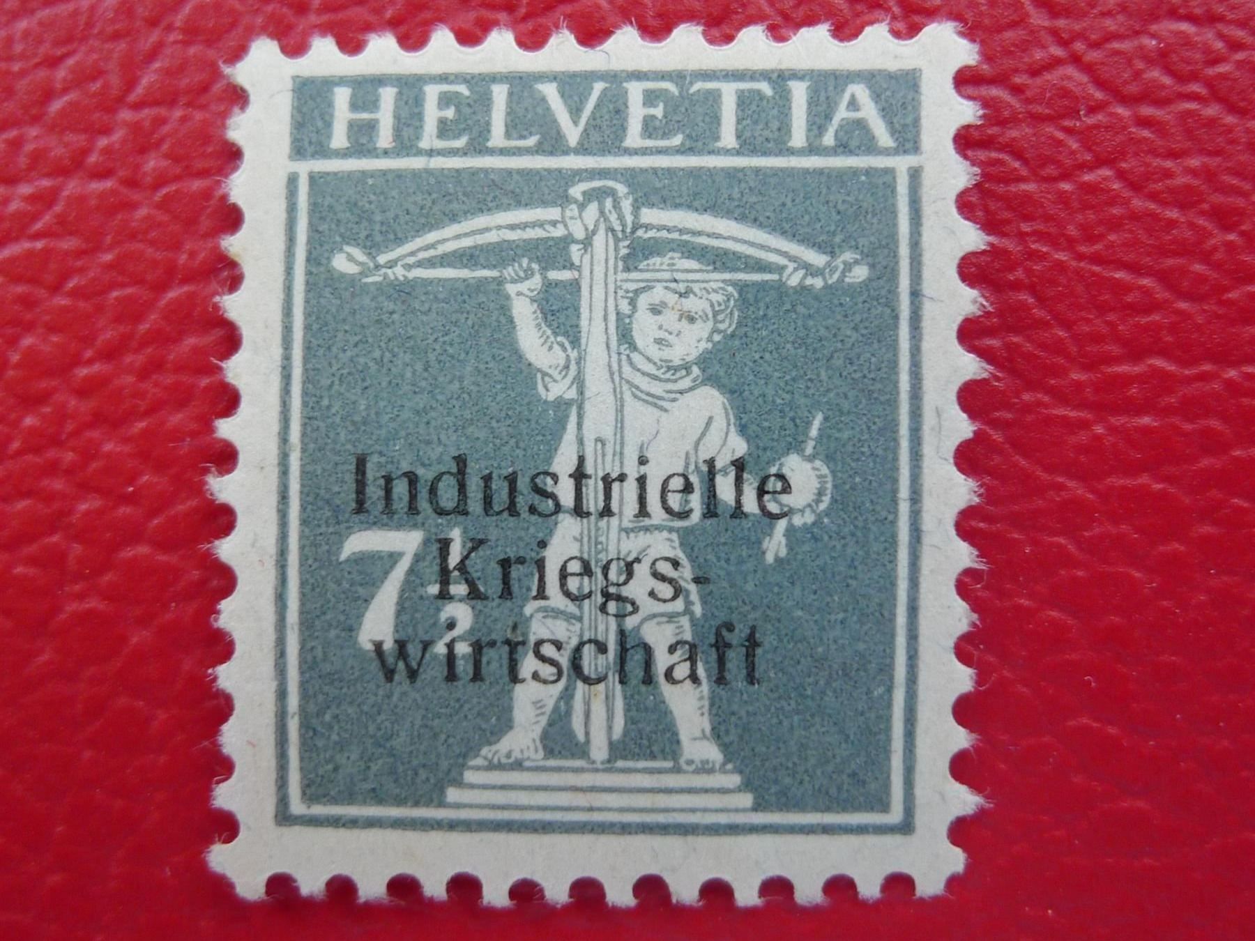 Tutti i francobolli: Industrielle Kriegswirtschaft: Nr.3 ** postfrisch, K: 900.- – Usato da Sursee venduto da Luzernerraute