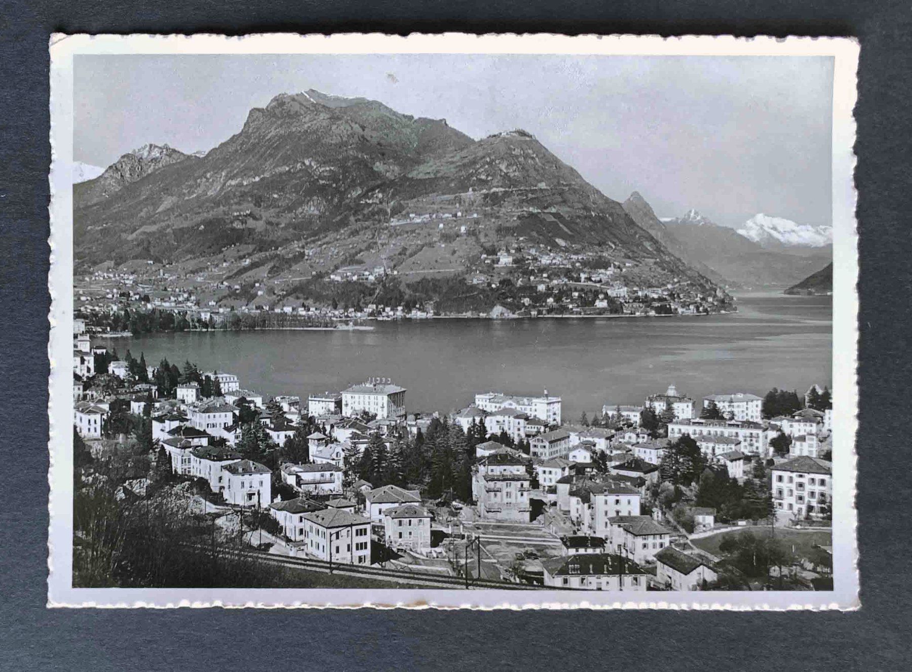 Ansichtskarten: AK Lago di Lugano e Monte Brè – Gebraucht aus Goldau von artelier1