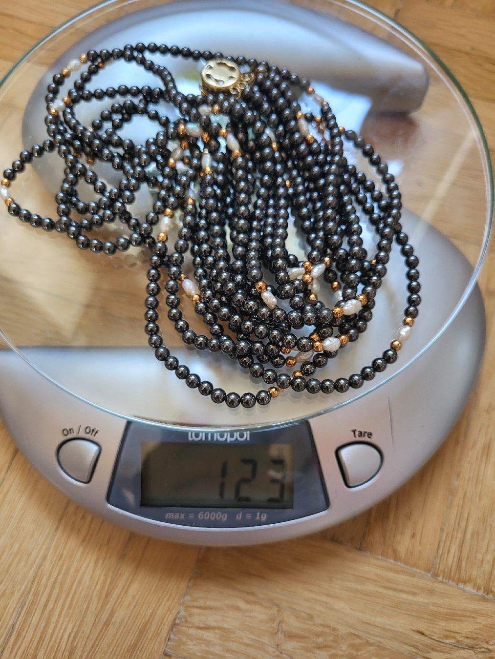 Catenine: Mit Perlen besetzte Halskette mit passendem Armband – Usato da stäfa venduto da brandy66 2