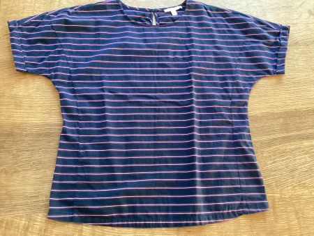 ESPRIT T-SHIRT GR.M dunkelblau/violett/weiss gestreift