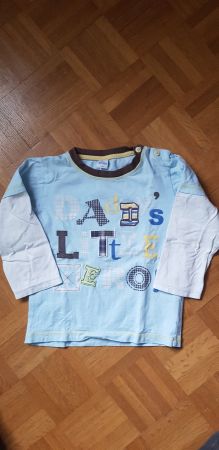 Langarmshirt  blau mit weissen Ärmeln Gr. 98