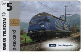 BLS Lötschbergbahn - rare Firmen Chip-Taxcard der Schweiz