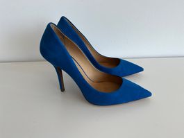 BALLY Pumps Royalblau Wildleder Gr. 39 - Top Zustand