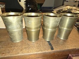 4 antike Zinnbecher SIGG Frauenfeld 600gr. (Q)