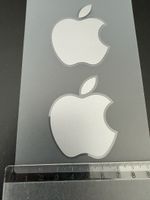 Apple Sticker Original MacBook Aufkleber Set silber