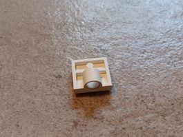 Lego - Technic - Plate 2x2 with connection - White - 10x