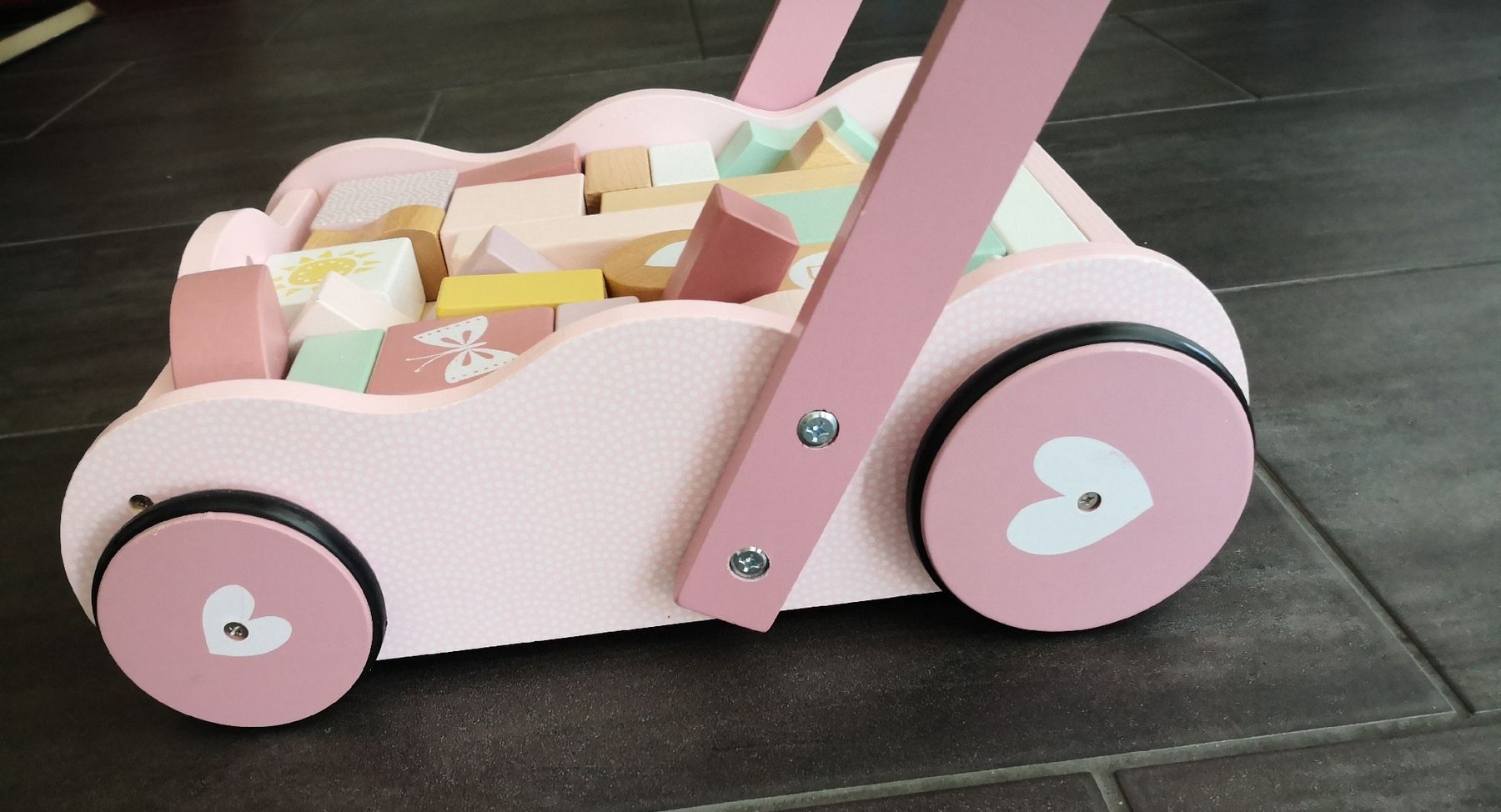 Jouets: Lernlauf Holzwagen rosa – D'occasion à Ottenbach par Acki_la 3