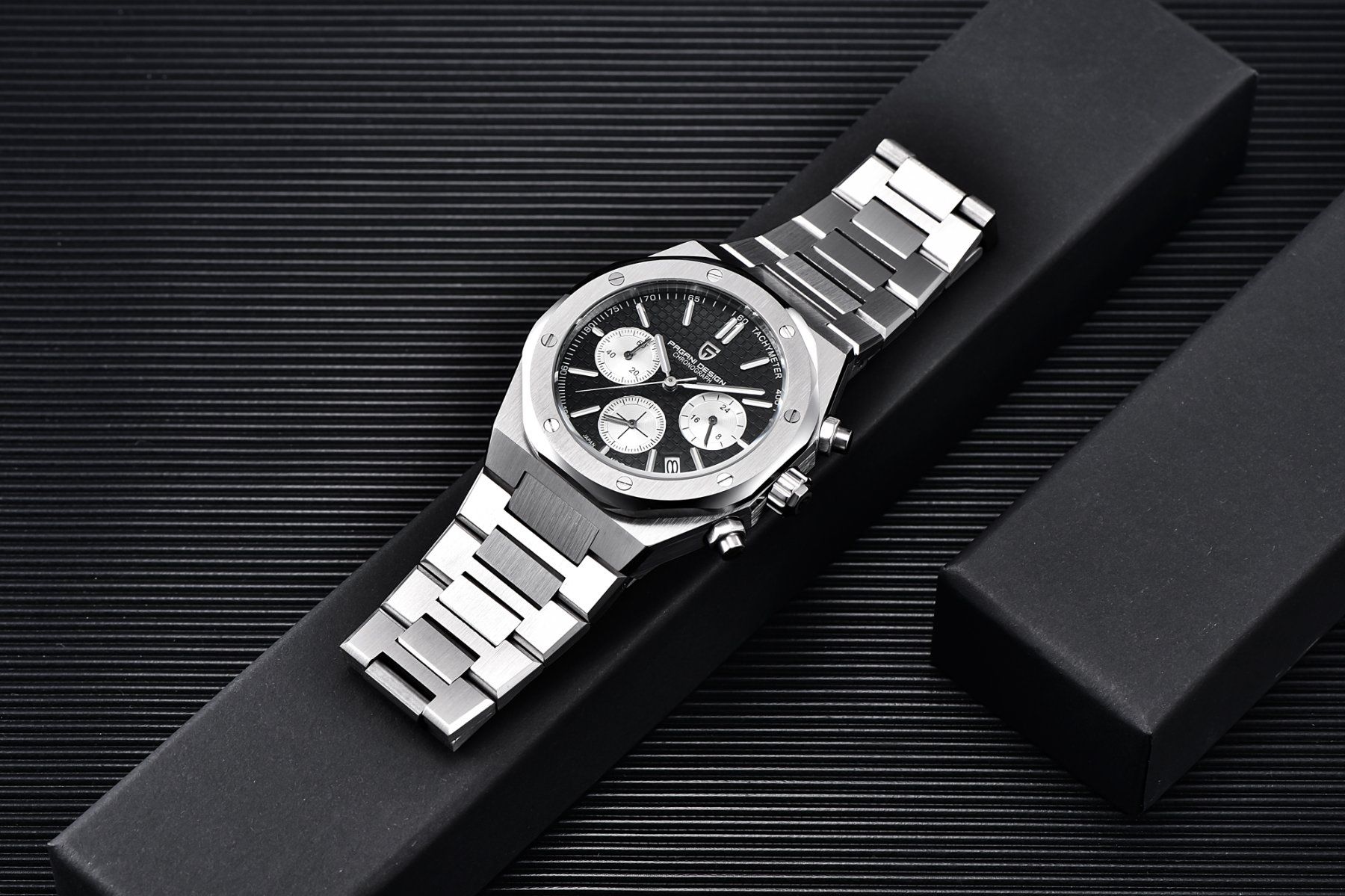 Pagani Design Uhren: Pagani Design Herren Uhr Chronograph Originalverpackt – Neu und originalverpackt aus Suhr von ChronixChronometer 7