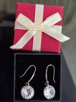Silber Ohrhänger mit Zirkonia - Funkelnd & Elegant!