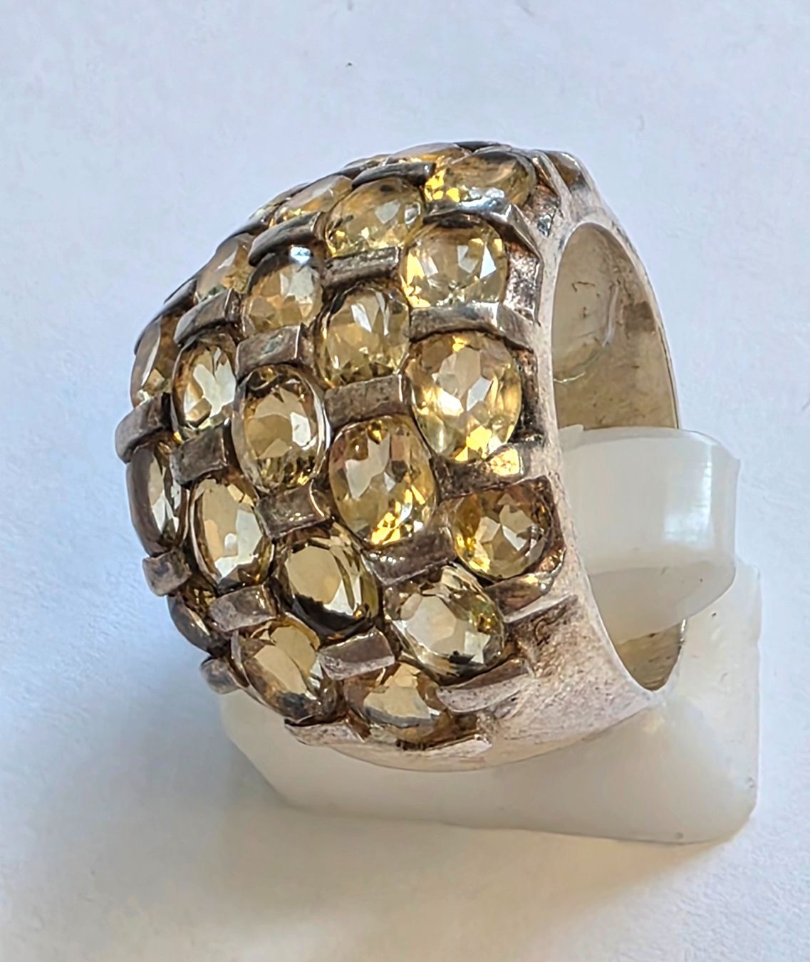 Bagues: Ring Silber mit Citrin Steinen Grösse 58 – Neuf (Voir description) à Zürich par Bieter04 5