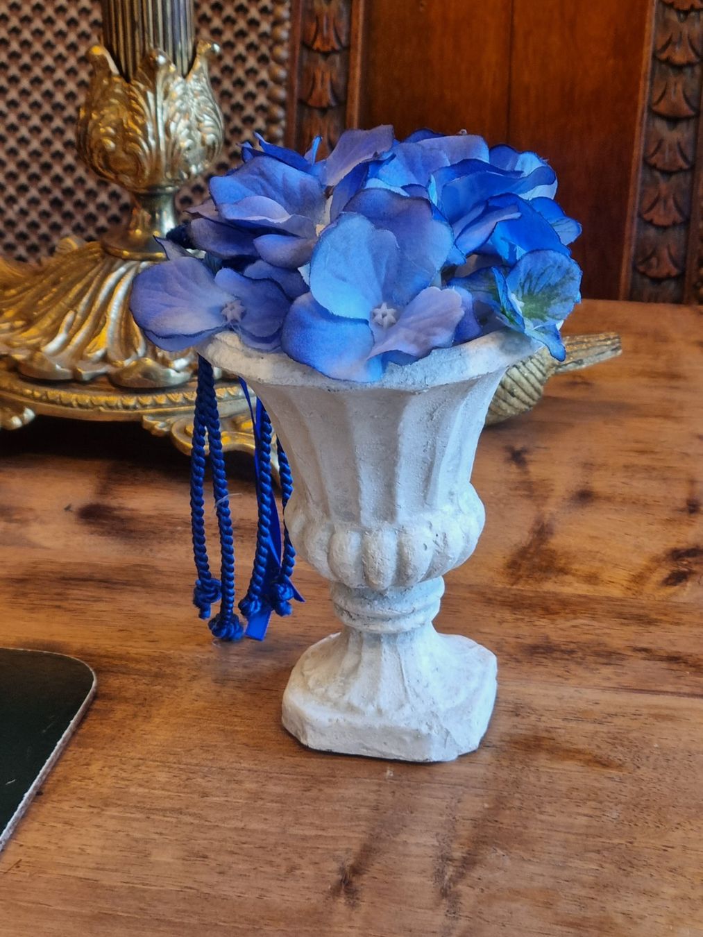 Blumentöpfe: Mini Urne Cachepot Antik Stil blaue Blumen – Gebraucht aus Scharnachtal von devin03 6
