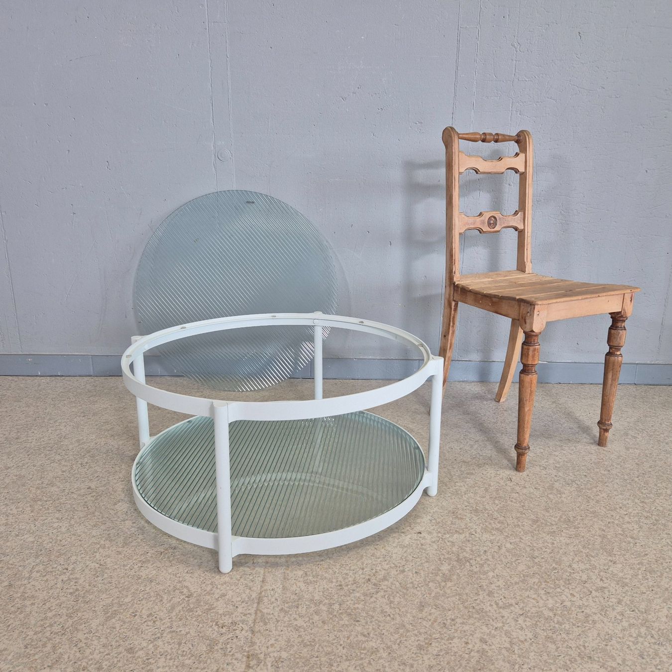 Tische: Couchtisch Salontisch Tisch mit Glasablage Metall – Gebraucht aus Nottwil von Wondewa-Shop 2