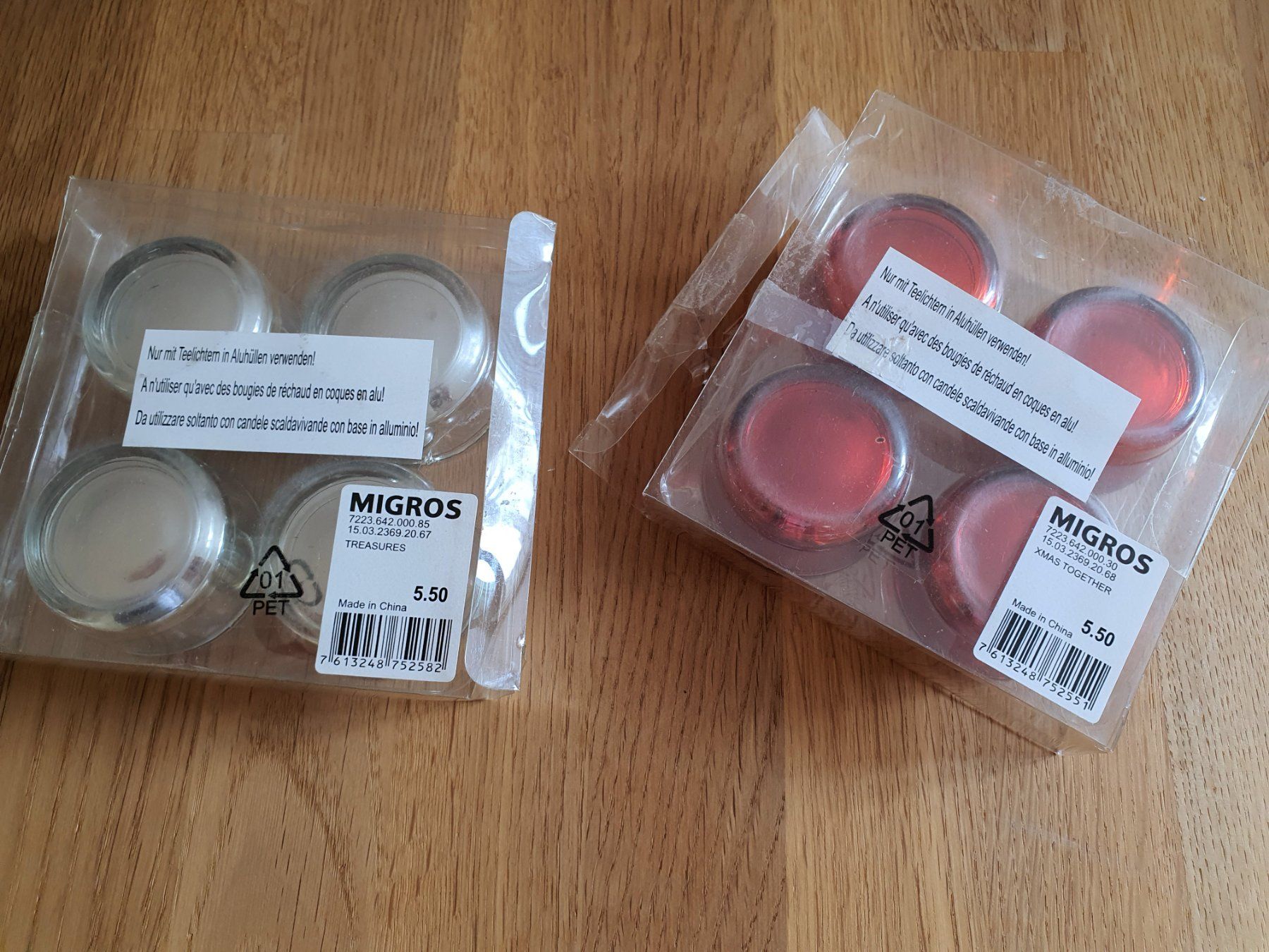 Migros Tutte le decorazioni: Teelicht Gläser Silber und rot – Usato da Winterthur venduto da Nooitgedagt 4
