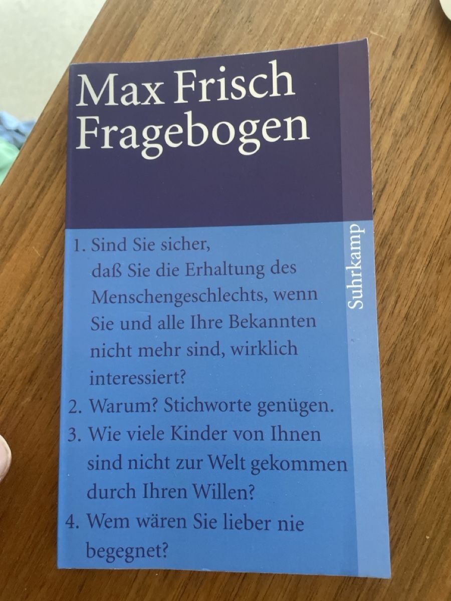 Livres: Max Frisch Fragenbogen – Neuf (Voir description) à Zürich par syber98