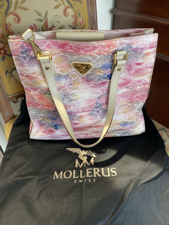 Original Mollerus Switzerland Shopper Handtasche Multicolor 