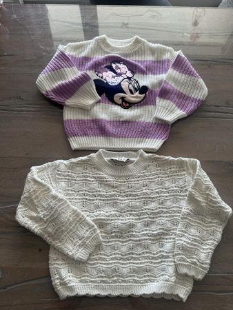 2 Girls Strickpullis Disney C&A Grösse 98cm 💜🤍