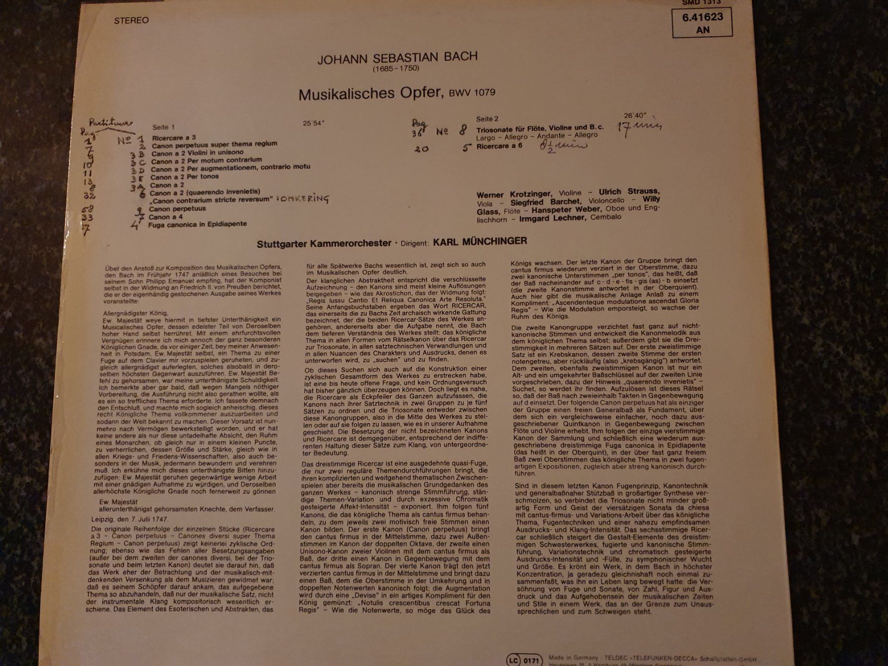 Schallplatten: Schallplatte - Bach – Gebraucht aus Grandval von JeroenK 1