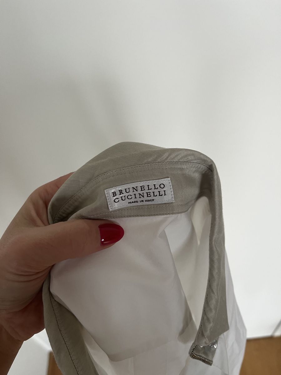Brunello Cucinelli Camicette: Bluse Brunello Cucinelli weiss  – Usato da Zürich venduto da ana.vla 8